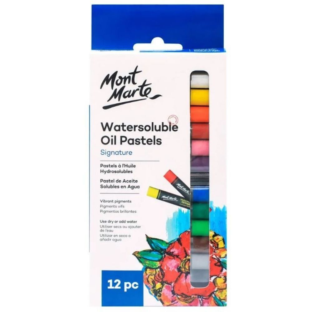 Mont Marte Watersoluble Oil Pastels 12pc