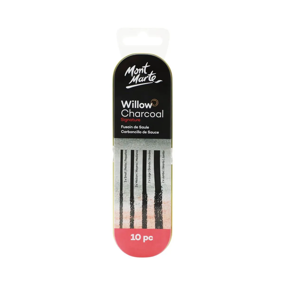 Mont Marte Willow Charcoal in Tin 10pce