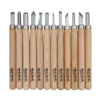 Mont Marte Wood Carving Set 12pc