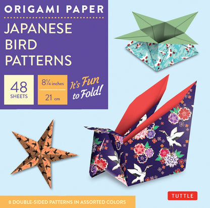 Origami Paper 21 x 21cm - Japanese Bird Patterns