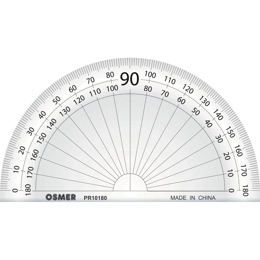 Osmer 180 Degree 10cm Protractor