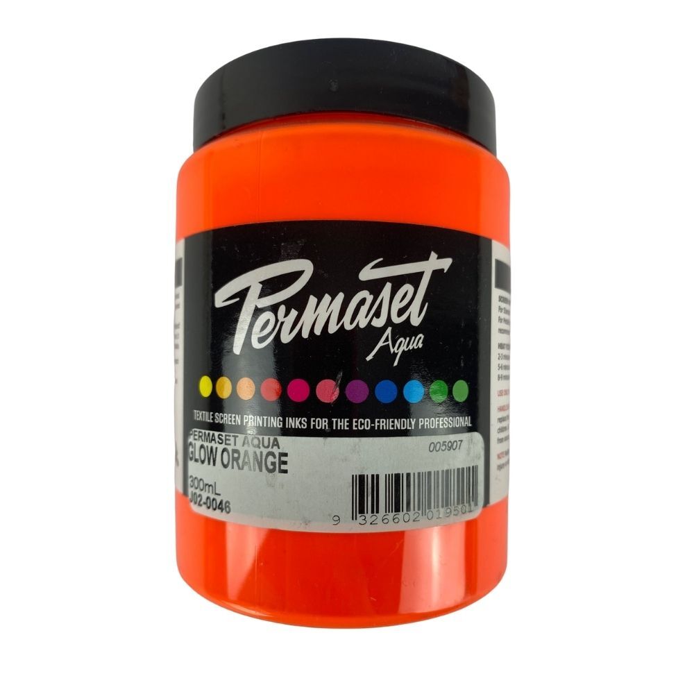 Permaset AQUA Fabric Ink 300ml Glow Orange