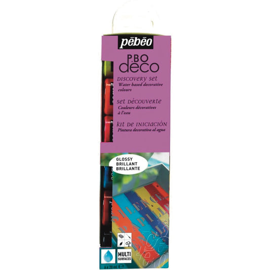 Pebeo Discovery Kit Deco Acrylic Gloss 6 x 20ml - Pebeo