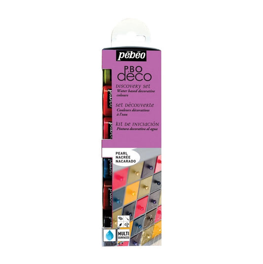 Pebeo Discovery Kit Deco Acrylic Pearl 6 x 20ml - Pebeo