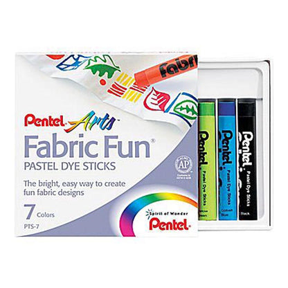 Pentel Fabric Fun Pastel Dye Sticks Pkt 7