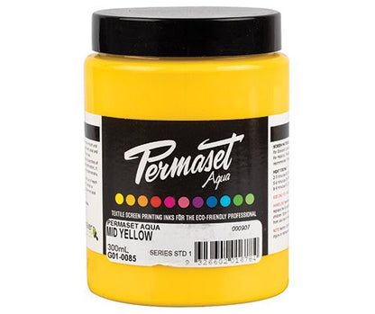 Permaset AQUA Fabric Ink 300ml MID YELLOW