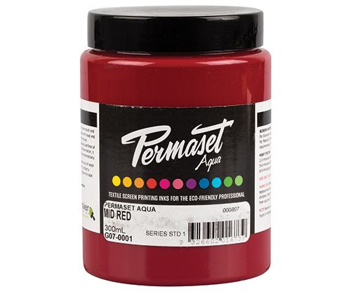 Permaset AQUA Fabric Ink 300ml MID RED