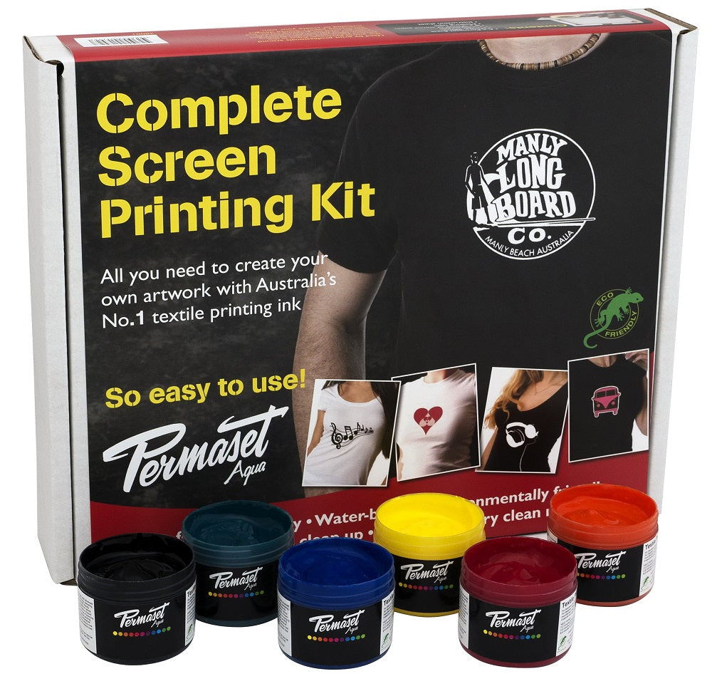 Permaset AQUA Fabric Ink SCREEN PRINTING KIT