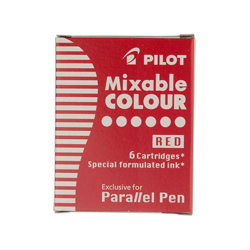 Pilot Parallel Pen Cartridges Pack of 6 Red