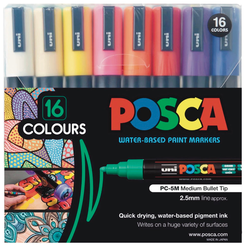 Posca 5M Medium Bullet - 16 Piece Bulk Pack