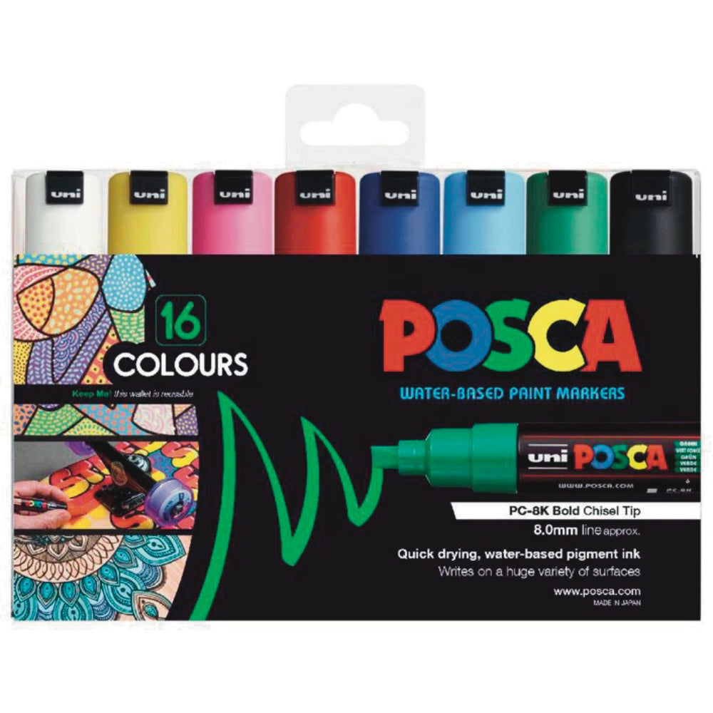 Posca Bold Chisel Paint Marker Set of 16