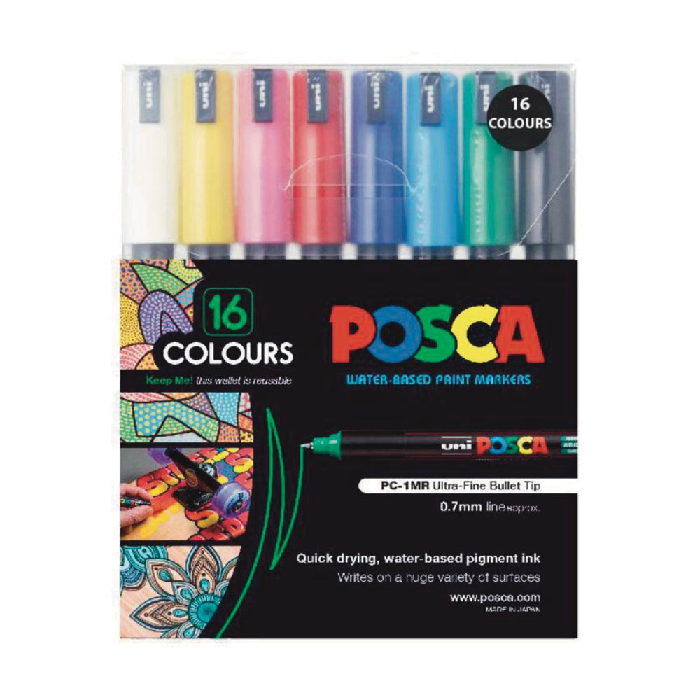 Posca PC-1MR Ultra Fine Paint Marker Set of 16