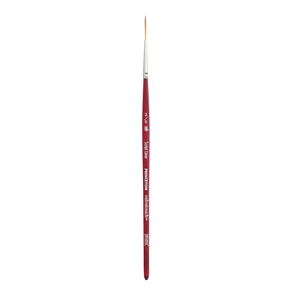 Princeton Velvet Touch 3950 Syn Short Handle Script Liner 2 0