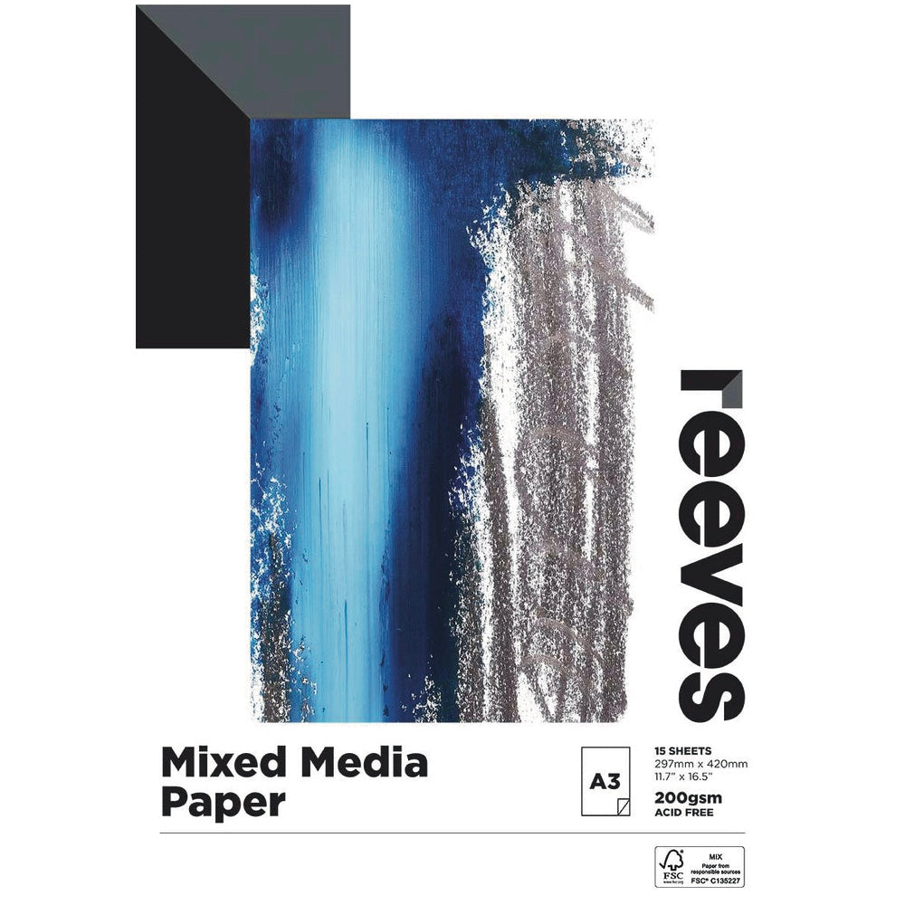 Reeves Mixed Media Pad 200gsm 15 sheets A3