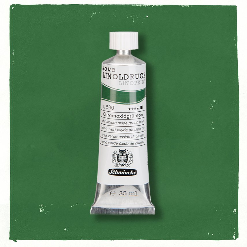 SCHMINCKE aqua-LINOPRINT 35ml Chromium Oxide Green Hue