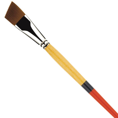 SNAP Brush 9650 Short Handle Gold Taklon Angle Shader