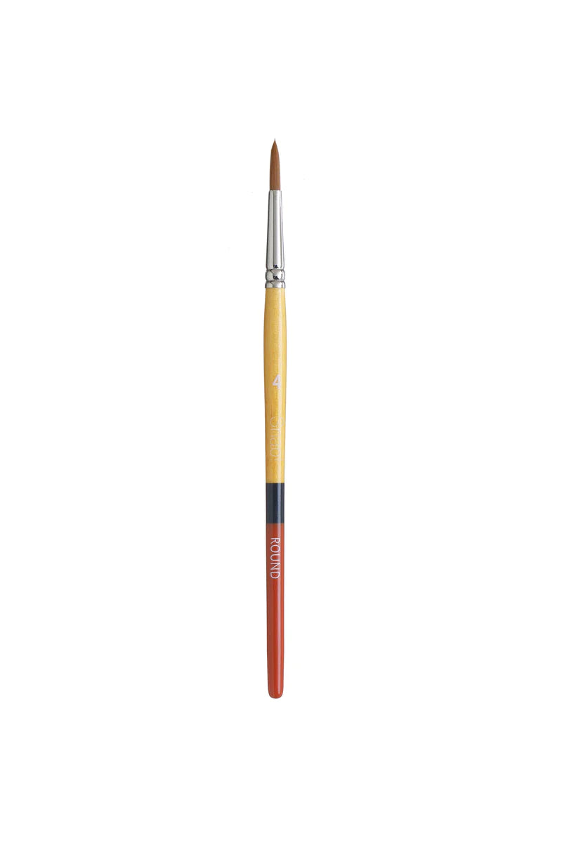 SNAP Brush 9650 Short Handle Gold Taklon Round 4