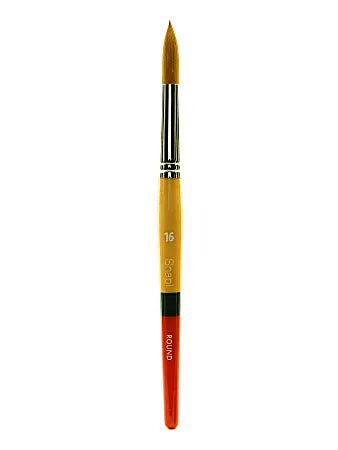 SNAP Brush 9650 Short Handle Gold Taklon Round 16