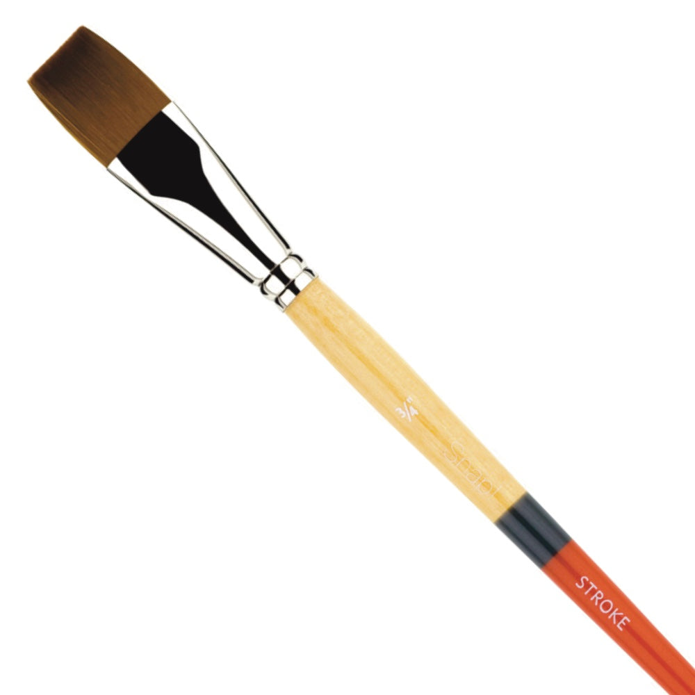 SNAP Brush 9650 Short Handle Gold Taklon Stroke