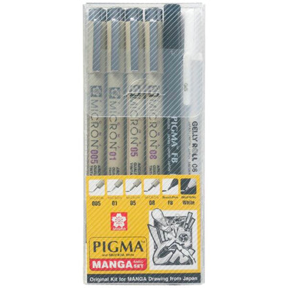 Sakura Pigma Manga Basic 6 Pen Set