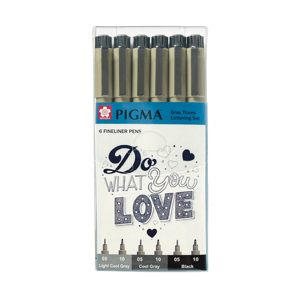 Sakura Pigma Micron Lettering Set 6pc