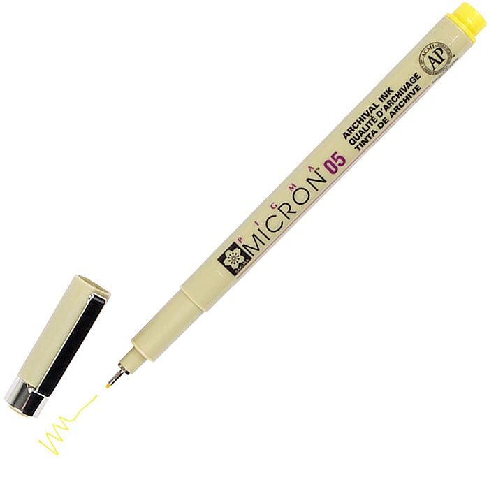 Sakura Pigma Micron Pen Coloured 0.45mm 05 Yellow