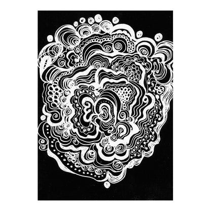 Scratch Art Paper 21x27cm Black over White - per sheet