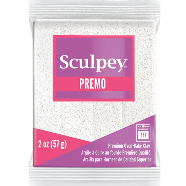 Sculpey PREMO Polymer Clay 57gm Frost White Glitter