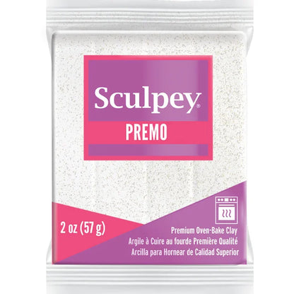 Sculpey PREMO Polymer Clay 57gm Frost White Glitter