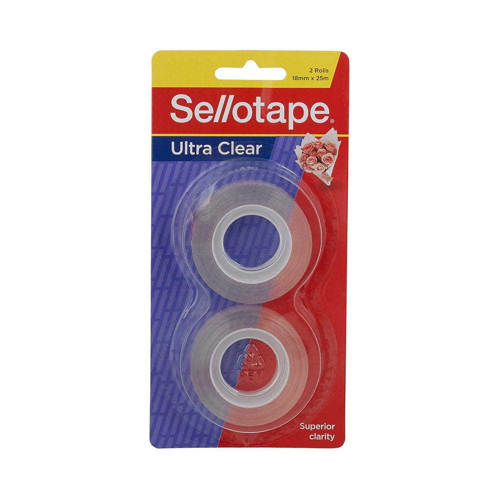 Sellotape Ultra Clear Tape Refill x 2 rolls - Sellotape