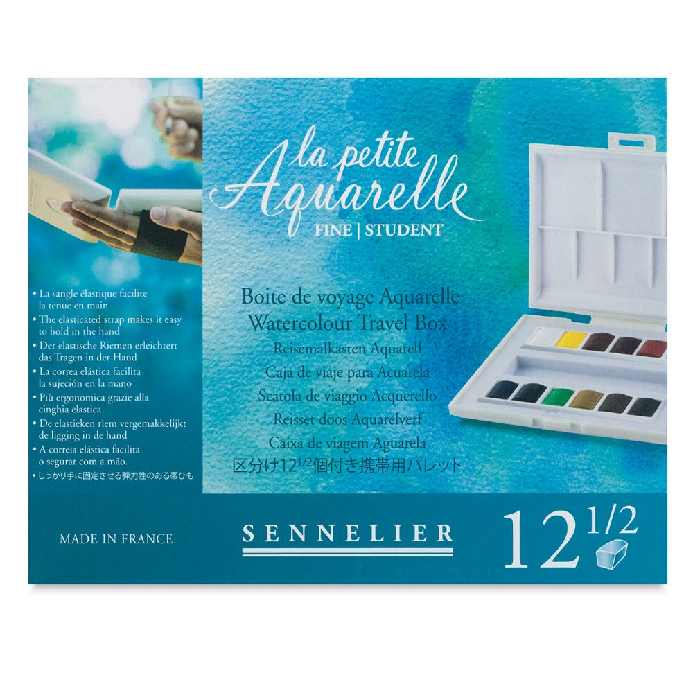 Sennelier Watercolour Travel Box of 12 Half Pans