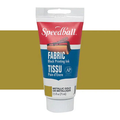 Speedball Fabric Block Printing Ink 75ml Gold