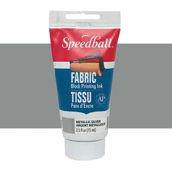 Speedball Fabric Block Printing Ink 75ml Silver