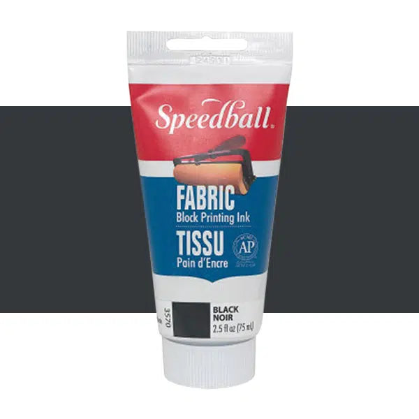 Speedball Fabric Block Printing Ink 75ml BLACK