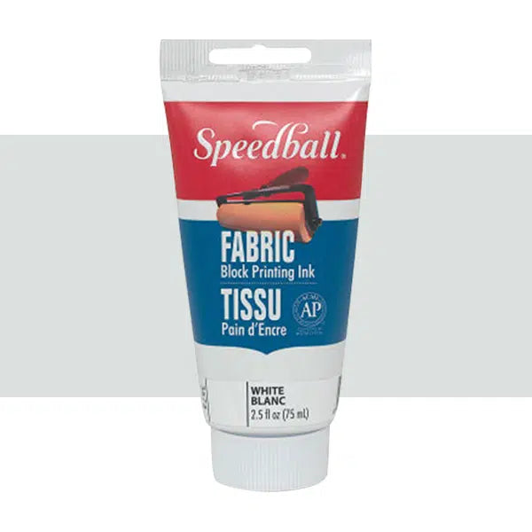 Speedball Fabric Block Printing Ink 75ml White