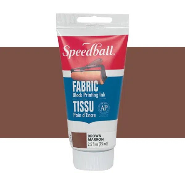 Speedball Fabric Block Printing Ink 75ml BROWN