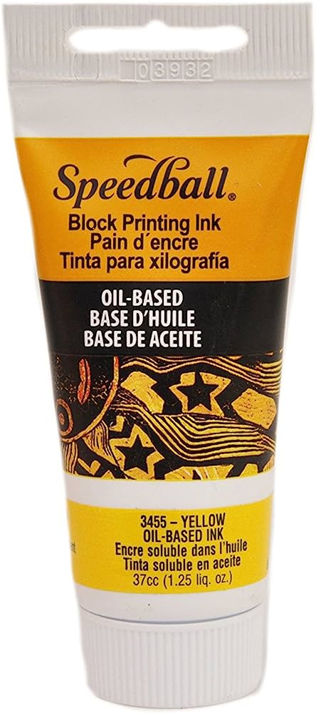 Speedball Oil-based Block Ink 37ml Yellow