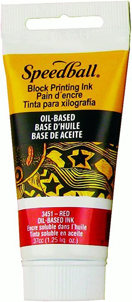 Speedball Oil-based Block Ink 37ml Red