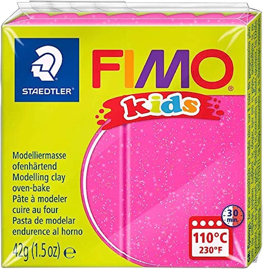 Staedtler FIMO Kids Polymer Clay 42gm Glitter Pink