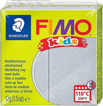 Staedtler FIMO Kids Polymer Clay 42gm Glitter Silver