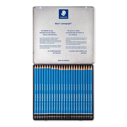 Staedtler Pencil Mars Lumograph Tin of 24