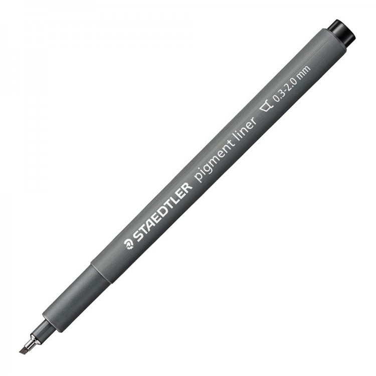 Staedtler Pigment Liner Chisel Tip 0.3-2mm BLACK