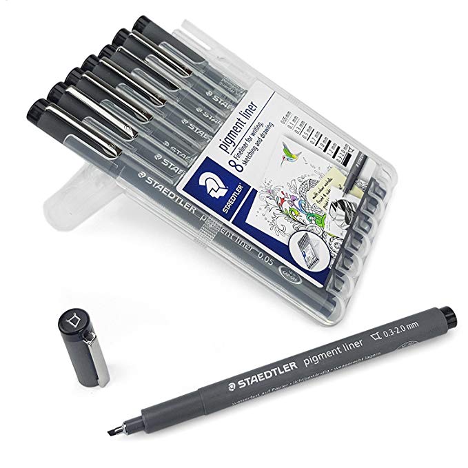 Staedtler Pigment Liner Wallet of 8