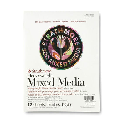 Strathmore 500 Mixed Media Pad 570gsm 9x12 inch