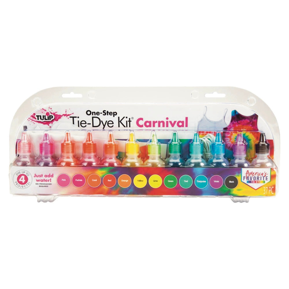 TULIP One Step Mini Tie-Dye Kit 12 Carnival Colours