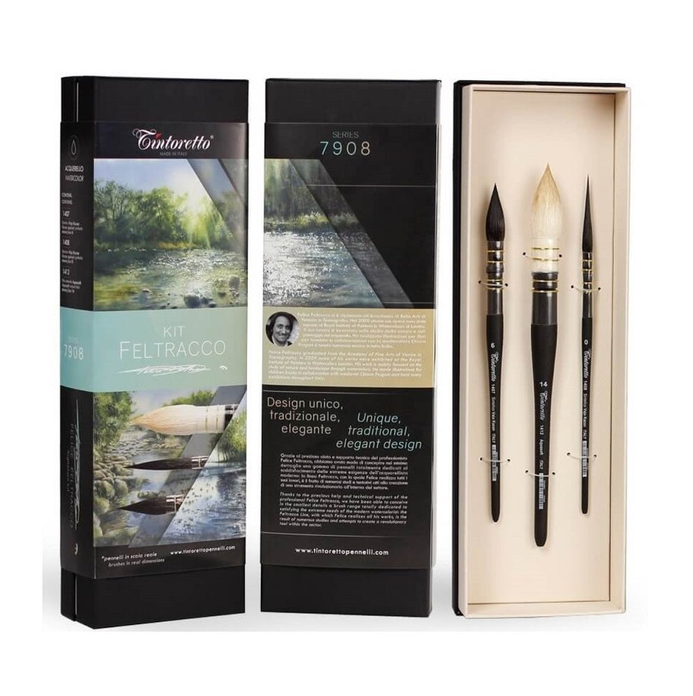 Tintoretto Watercolour Brush Set of 3 - Feltracco