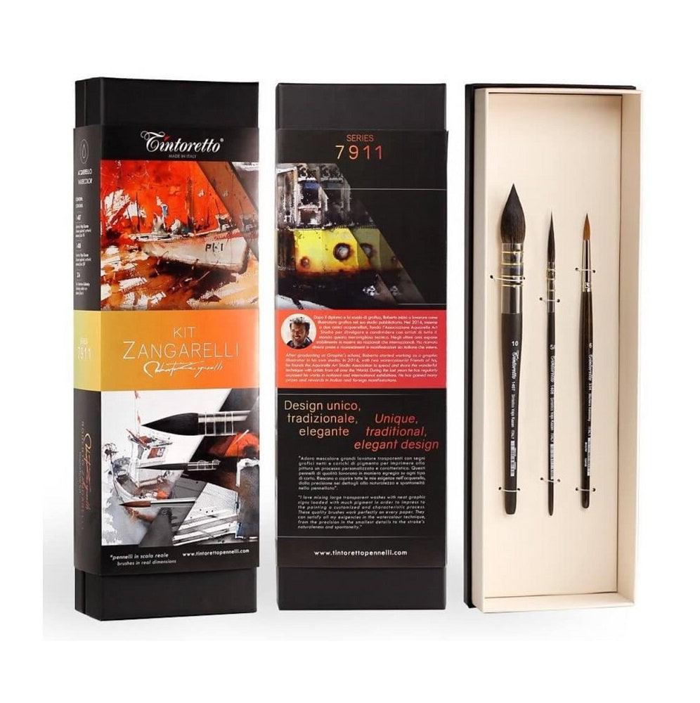 Tintoretto Watercolour Brush Set of 3 - Zangarel