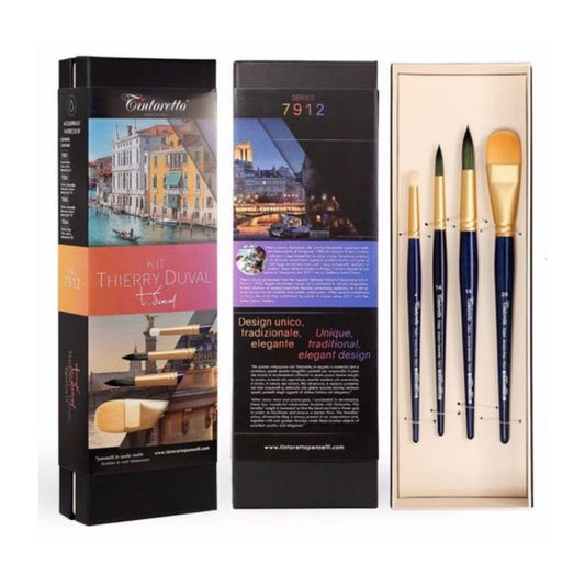 Tintoretto Watercolour Brush Set of 4 - Duvals