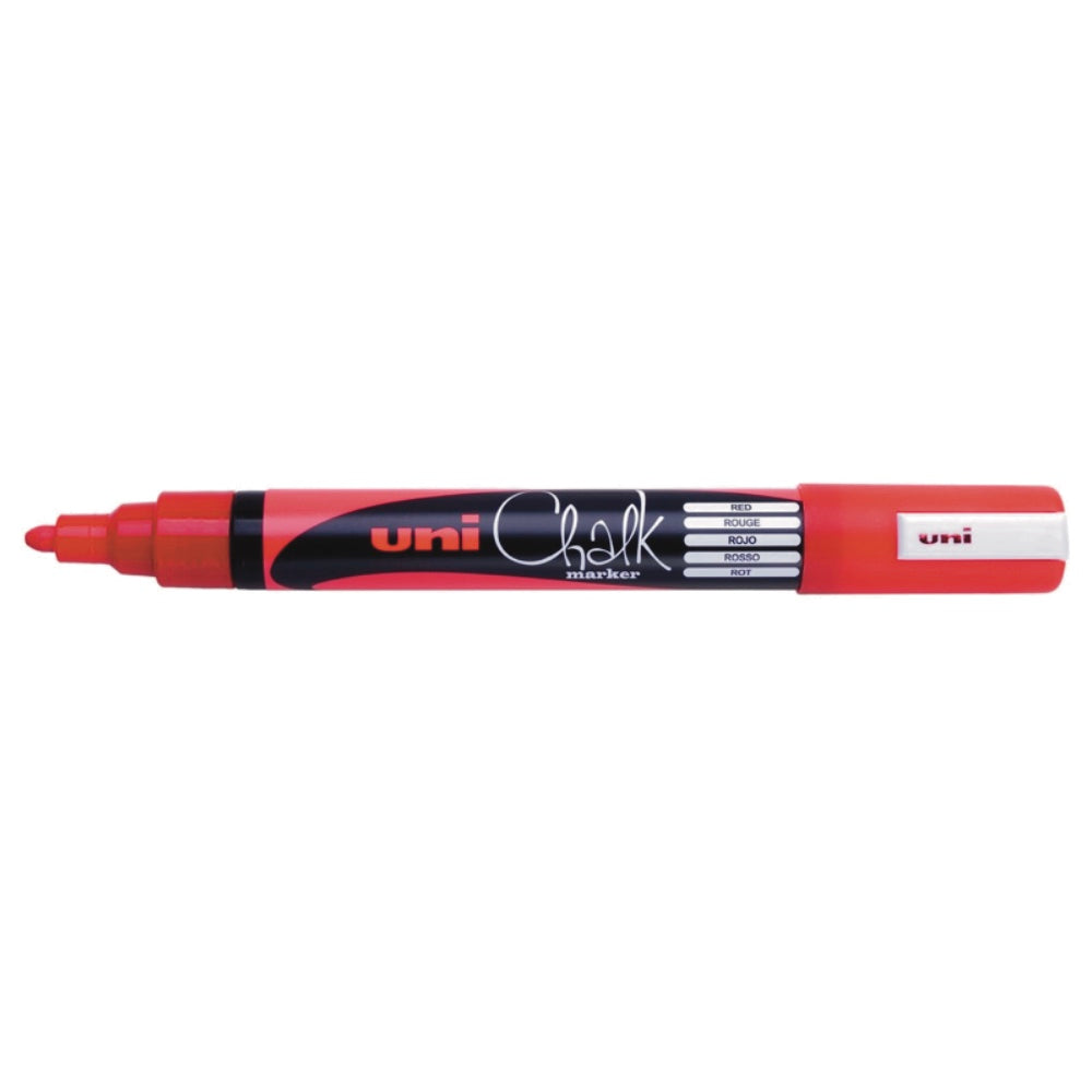 UNI CHALK MARKER Bullet 1.8 to 2.5mm Red