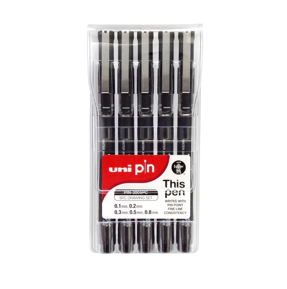 UNI Pin Fineliner 5 Piece Set